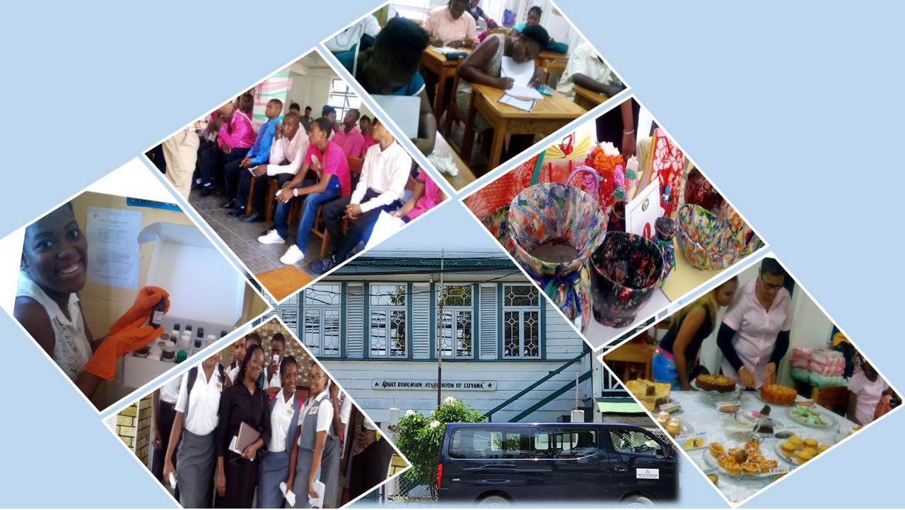 Collage of AEA learning, training and community activities
